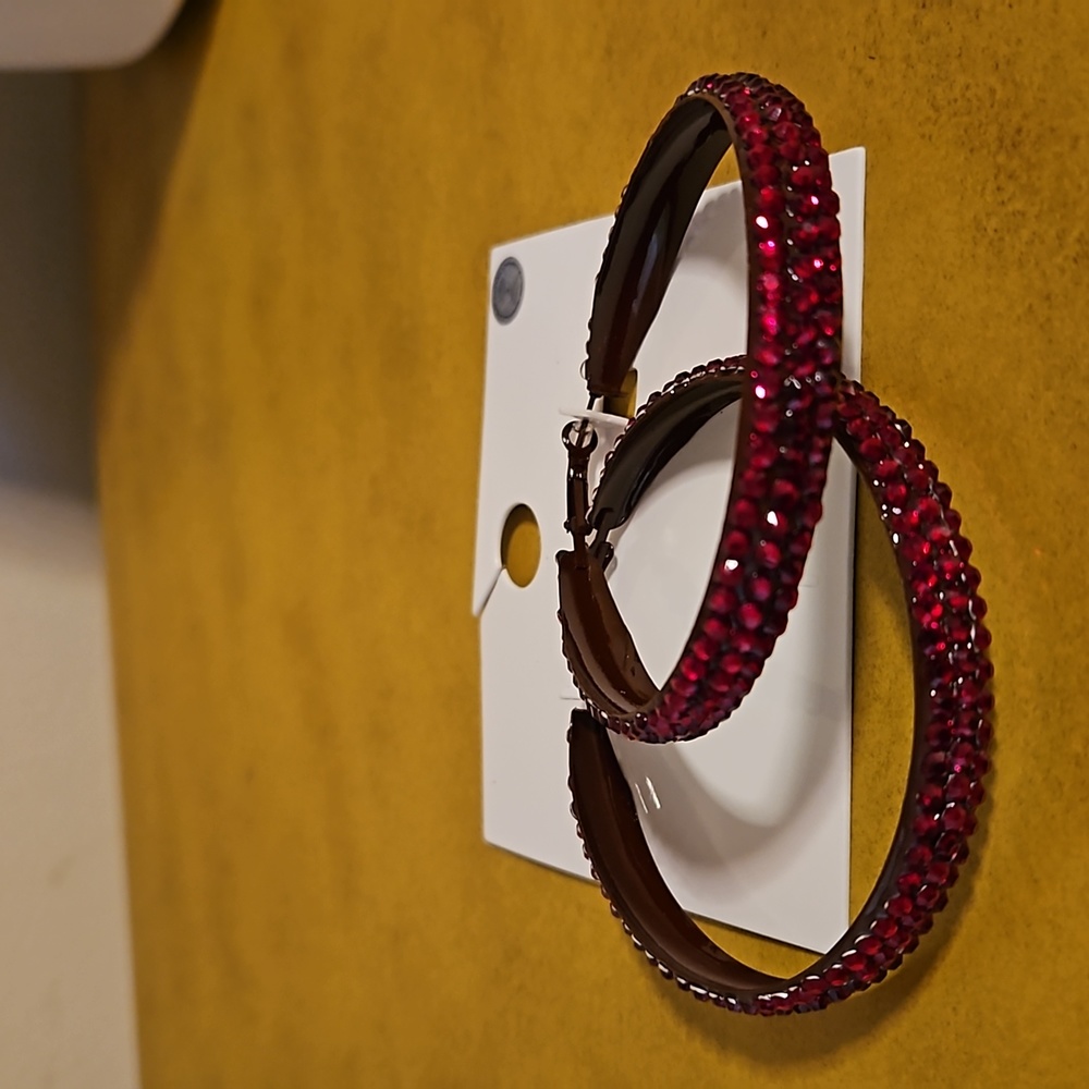 Large red hoop by Forever 21 - Picture 2 of 3